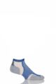 Mens and Ladies 1 Pair Experia By Thorlos Cushioned Running Micro Mini Crew Socks - Royal Blue