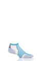 Mens and Ladies 1 Pair Experia By Thorlos Cushioned Running Micro Mini Crew Socks - Teal