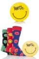 Mens and Ladies 3 Pair Happy Socks Love Me Cotton Gift Boxed Socks - Assorted