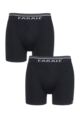 Mens 2 Pack Farah Seamless Boxer Shorts - Black