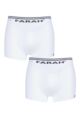 Mens 2 Pack Farah Seamless Boxer Shorts - White