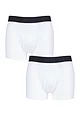Mens 2 Pair Farah Plain Trunks - White