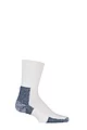 Mens 1 Pair Thorlos Running Crew Socks with Thick Cushion - White / Navy