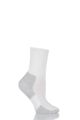 Ladies 1 Pair Thorlos Running Crew Socks with Thick Cushion - White / Platinum