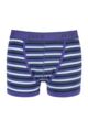 Mens 1 Pair Jeep Spirit Cotton Stripe Trunks - Navy