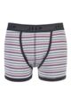 Mens 1 Pair Jeep Spirit Cotton Stripe Trunks - Grey