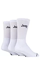 Mens 3 Pair Jeep Leisure Boot Socks - White