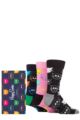 Happy Socks 3 Pair Mixed Cat Gift Boxed Socks - Multi