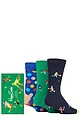 Happy Socks 3 Pair Sports Gift Boxed Socks - Multi