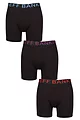 Mens 3 Pack Jeff Banks Plain Bamboo Trunks - Black