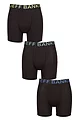Mens 3 Pack Jeff Banks Plain Bamboo Trunks - Black Yellow / Sage / Blue