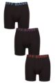Mens 3 Pack Jeff Banks Plain Bamboo Trunks - Black