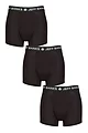 Mens 3 Pack Jeff Banks Plain Bamboo Trunks - Black