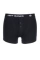 Mens Jeff Banks Leeds Buttoned* Cotton Boxer Shorts - Black