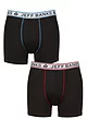 Mens 2 Pack Jeff Banks Sports Trunks - Black