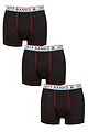 Mens 3 Pack Jeff Banks Sports Trunks - Black