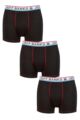 Mens 3 Pack Jeff Banks Sports Trunks - Black