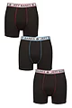 Mens 3 Pack Jeff Banks Sports Trunks - Black Blue / Red