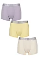 Mens 3 Pack Jeff Banks Cotton Pastel Trunks - Pastel Lilac