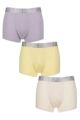 Mens 3 Pack Jeff Banks Cotton Pastel Trunks - Pastel Lilac