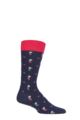 Mens 1 Pair Scott Nichol Starfield Christmas Organic Cotton Socks - Navy