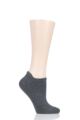 Ladies 1 Pair Tavi Noir Alex Organic Cotton Casual Trainer Socks - Charcoal
