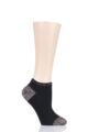 Ladies 1 Pair Tavi Noir Blake Organic Cotton Casual Art Deco Trainer Socks - Elite