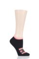 Ladies 1 Pair Tavi Noir Blake Organic Cotton Casual Art Deco Trainer Socks - Rove