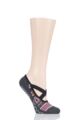 Ladies 1 Pair Tavi Noir Full Toe Organic Cotton Chloe Ballet Slippers Socks with Grip - Polar