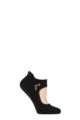 Ladies 1 Pair Tavi Noir Emma Organic Cotton Yoga Socks with Grip - Ebony Flourish