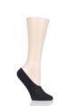 Ladies 1 Pair Tavi Noir Grace Organic Cotton Casual Patterned Trainer Socks - Ebony