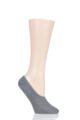 Ladies 1 Pair Tavi Noir Grace Organic Cotton Casual Patterned Trainer Socks - Fog