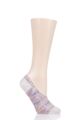 Ladies 1 Pair Tavi Noir Grace Organic Cotton Casual Patterned Trainer Socks - Vibration