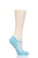 Ladies 1 Pair Tavi Noir Maddie Organic Cotton Sheer Top Yoga Socks with Grip - Coast