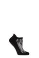 Women's 1 Pair Tavi Noir Savvy Organic Cotton Low Rise Yoga Socks with Grip - Black Ice