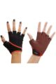 Mens and Ladies 1 Pair ToeSox Yoga Half Finger Grip Gloves - Coral