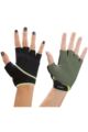 Mens and Ladies 1 Pair ToeSox Yoga Half Finger Grip Gloves - Lime