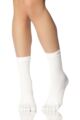 Mens and Ladies 1 Pair ToeSox Lightweight Full Toe Crew Sports Socks In White - White