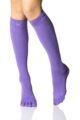 Ladies 1 Pair ToeSox Full Toe Knee High Socks - Light Purple