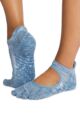 Women's 1 Pair ToeSox Organic Cotton Bellarina Tec Full Toe Grip Socks - Elevate