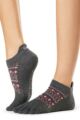 Ladies 1 Pair ToeSox Full Toe Organic Cotton Low Rise Yoga Socks - Sundown