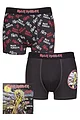 Iron Maiden 2 Pack Exclusive to SOCKSHOP Gift Boxed Boxer Shorts - Black
