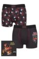 Alice Cooper 2 Pack Exclusive to SOCKSHOP Gift Boxed Boxer Shorts - Black