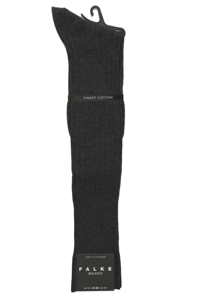 Chaussettes Longues Homme FALKE Tiago - Coton Fil D'Écosse - Brillantes, Sans Couture - Taille 39 à 50 - 2