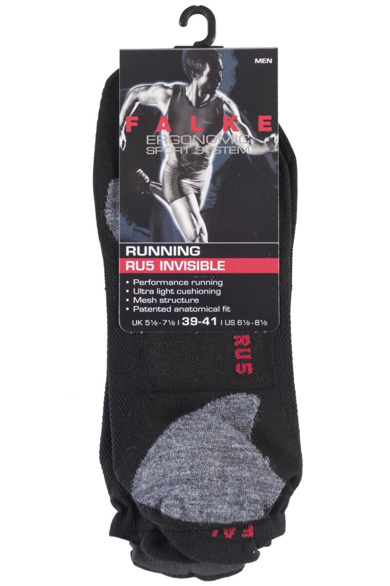 Mens 1 Pair Falke RU5 Invisible Performance Running Socks From