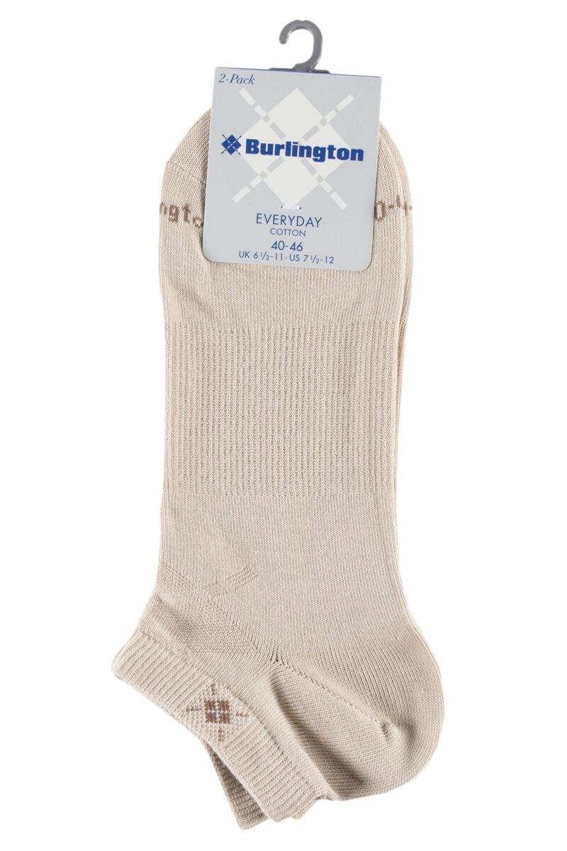 Mens 2 Pair Burlington Everyday Cotton Trainer Socks From
