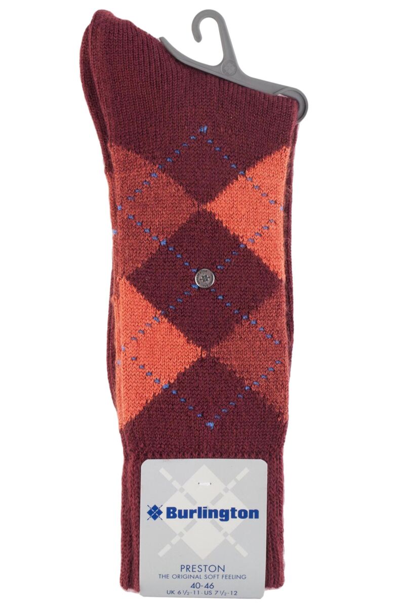 Burlington Preston Extra Soft Feeling Argyle Sock