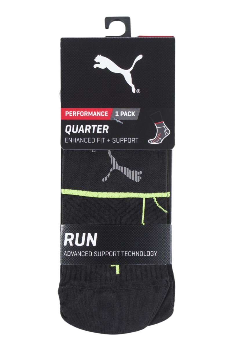 Puma Performance Running Compression Quarter Socks with Tactel
