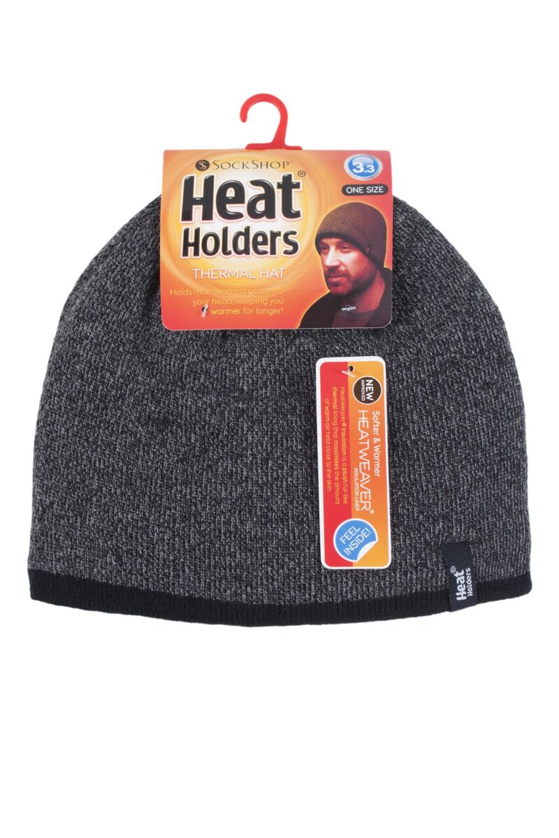 Mens Heat Holders Contrast Thermal Hat from