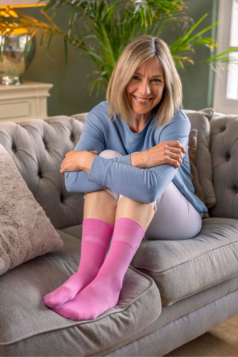 Ladies 3 Pair Iomi Footnurse Gentle Grip Diabetic Socks
